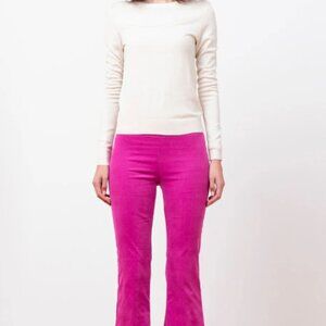 Avenue Montaigne LEO Fine Corduroy Fuchsia Pants, Size 4